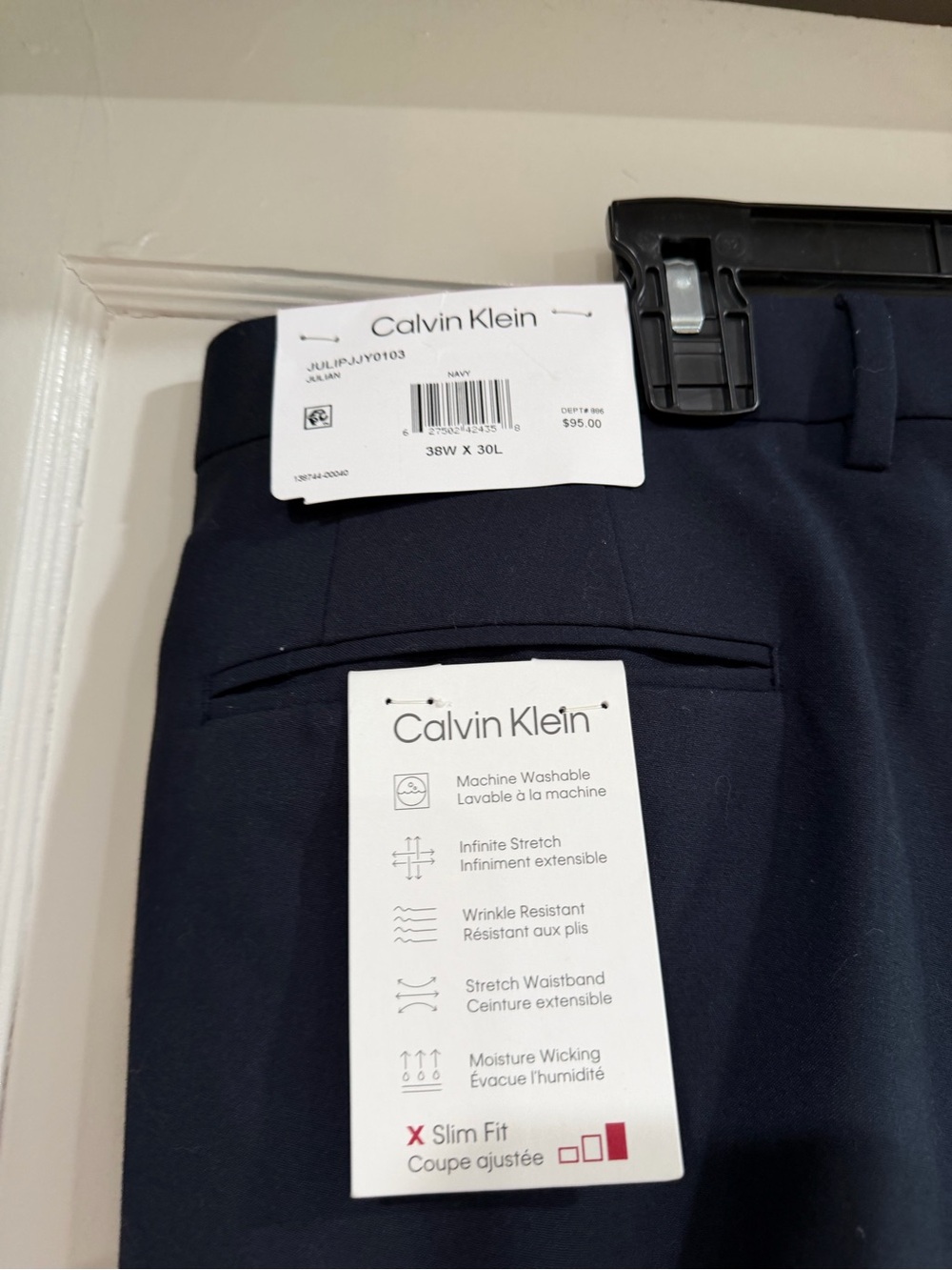 Calvin Klein Men's Dark Navy Dress Pants - Picture 10 of 10